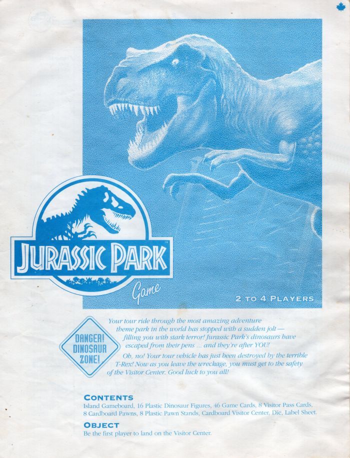 Jurassic Park Rules Page 1