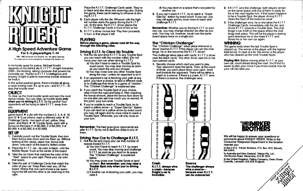 Knight Rider Rules Page 1