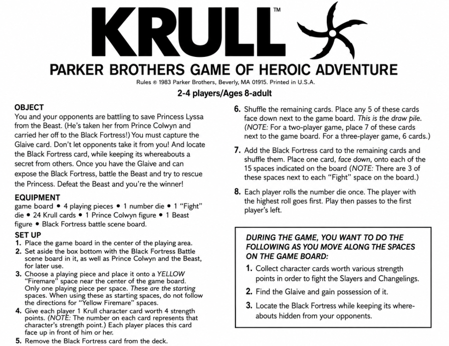 Krull Rules Page 1