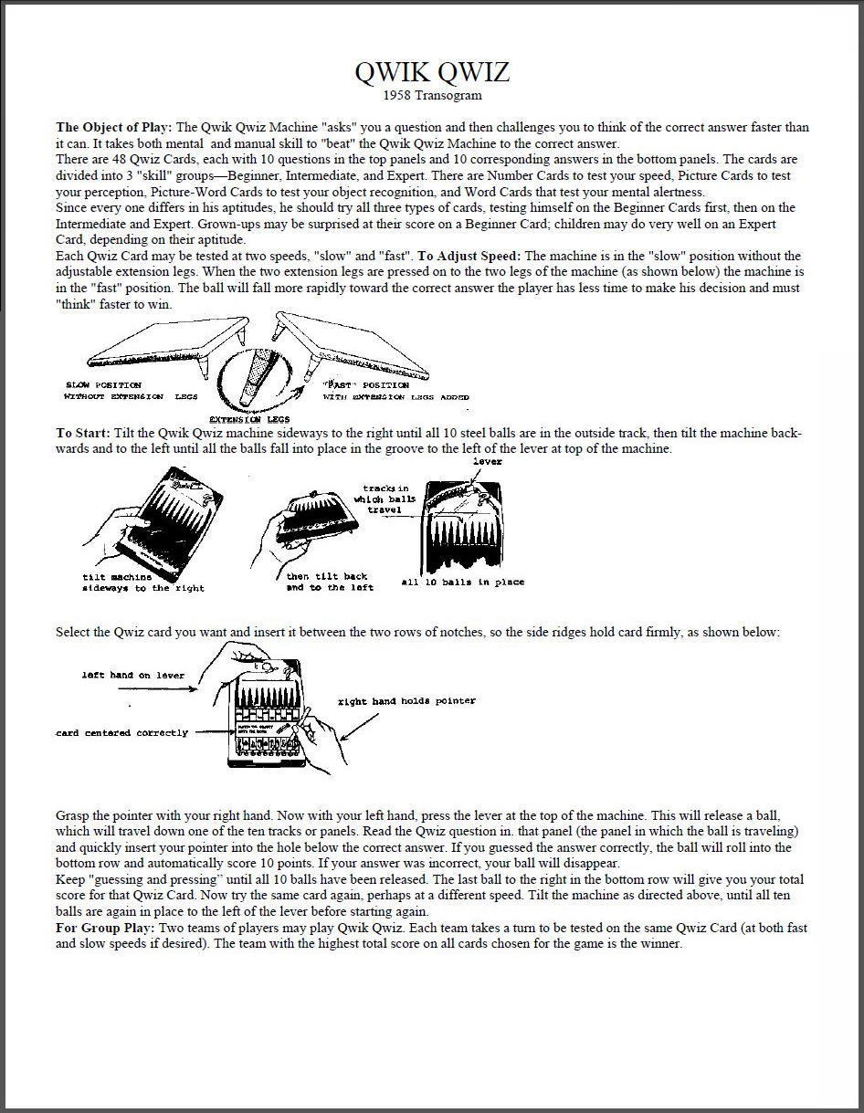 Qwik Qwiz Rules Page 1