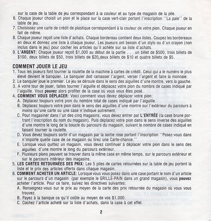 La chasse aux occasions Rules Page 3