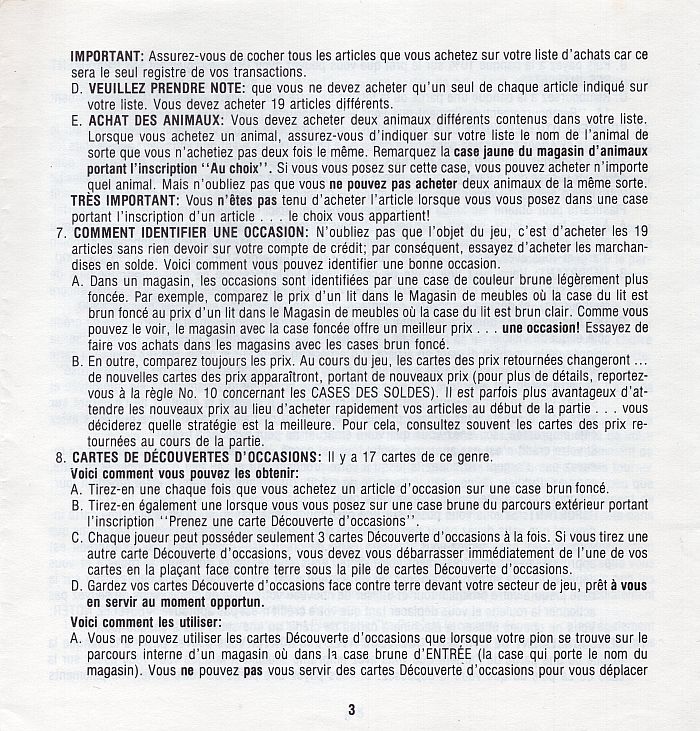 La chasse aux occasions Rules Page 4