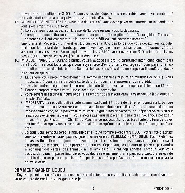 La chasse aux occasions Rules Page 8