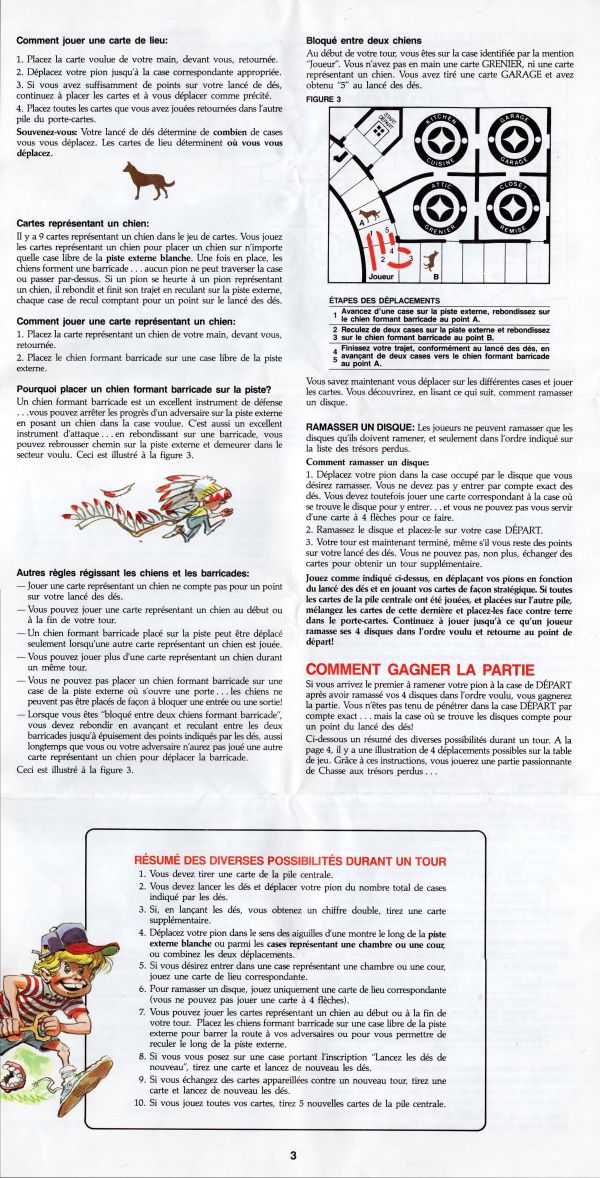 La Chasse aux Trésor Perdus Rules Page 3