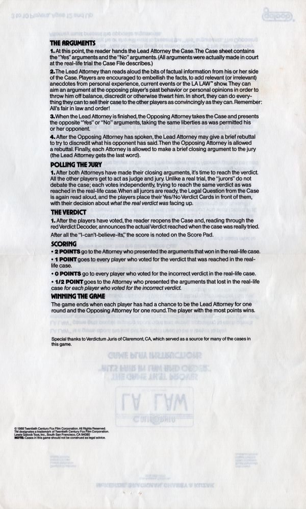 La Law - California Rules Page 2