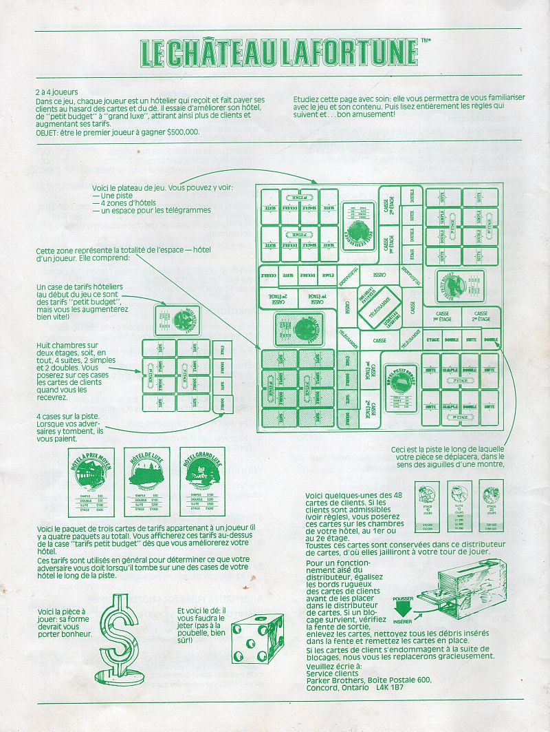 Le château Lafortune Rules Page 1