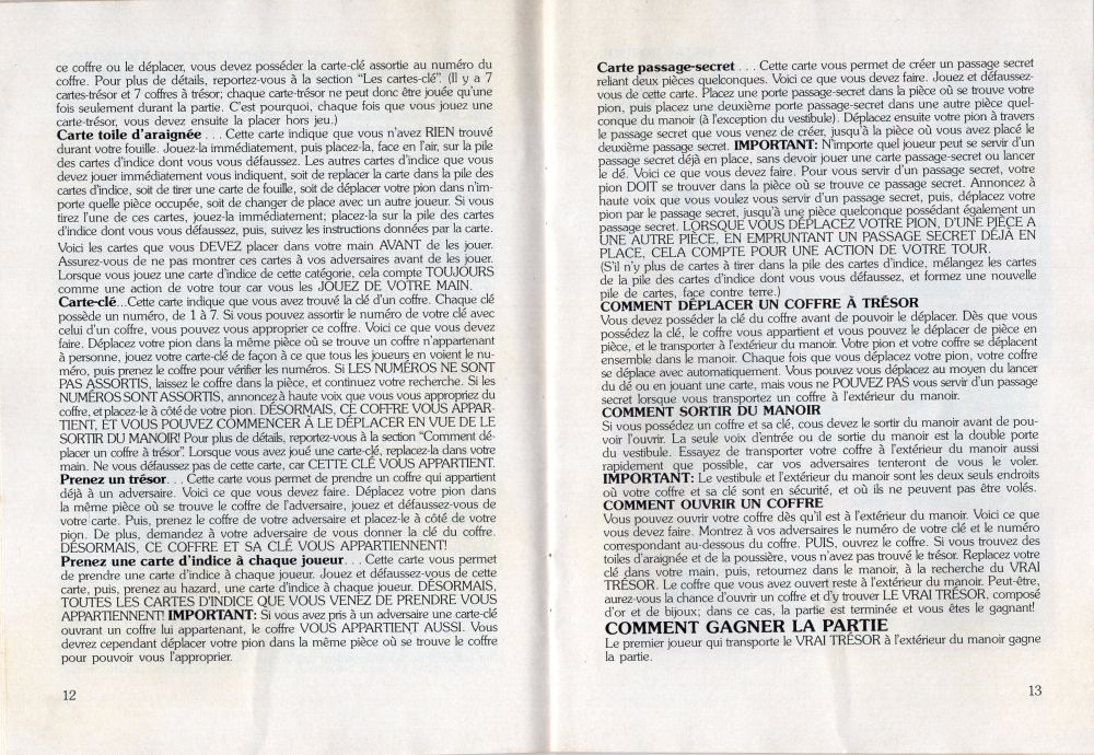 Le Manoir Mystérieux Rules Page 7