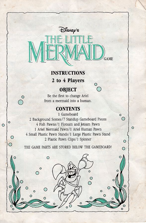 Little Mermaid 3D Rules Page 1