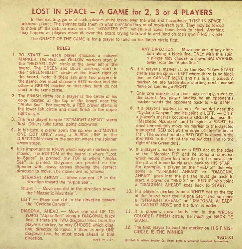 Lost in Space Rules Page 1