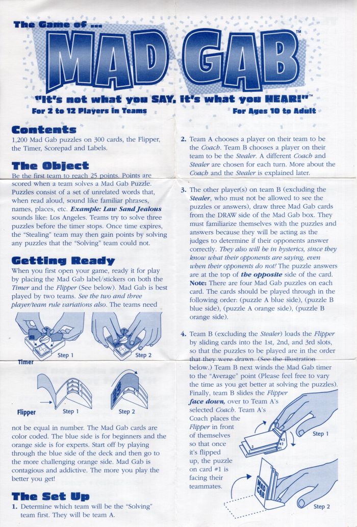 Mad Gab Rules Page 1