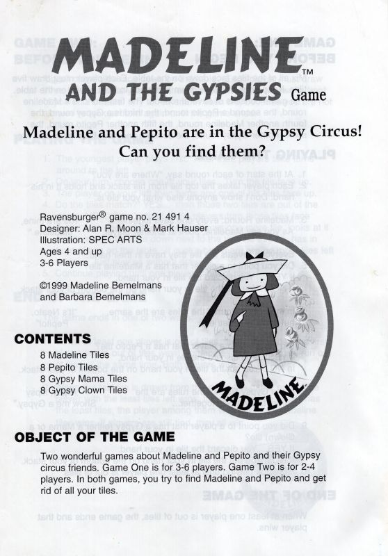 Madeline and the Gypsies Rules Page 1