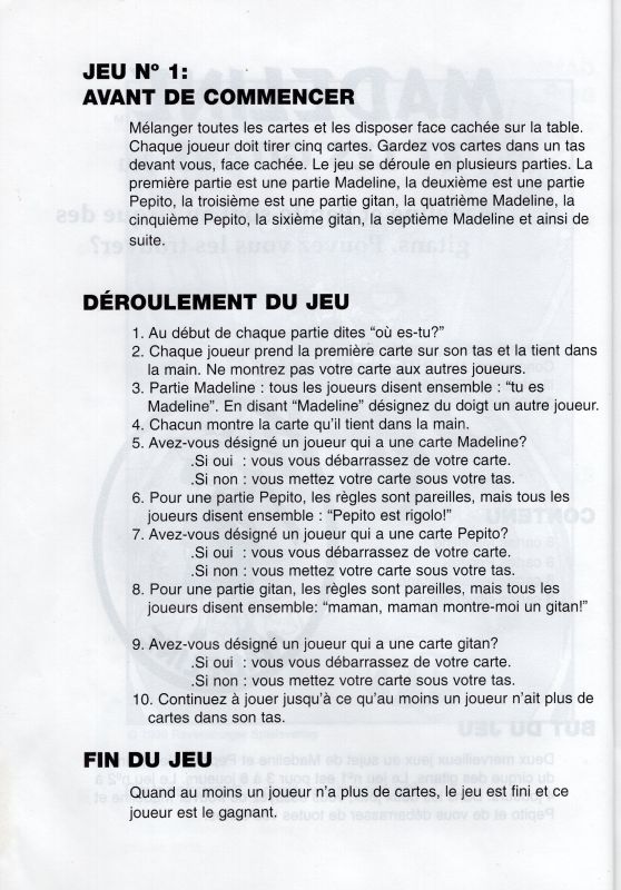 Madeline et les Gitans Rules Page 2