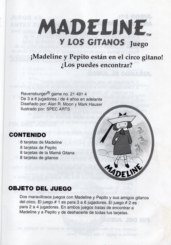 Madeline y los Gitanos Rules Page 1