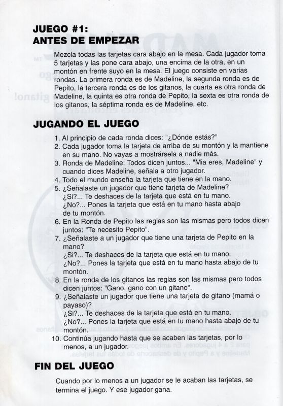 Madeline y los Gitanos Rules Page 2