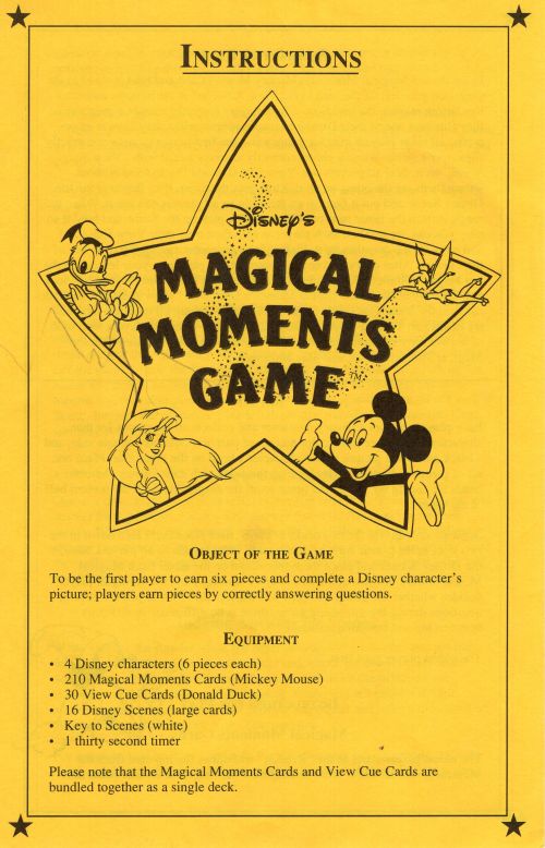 Magical Moment Game Rules Page 1