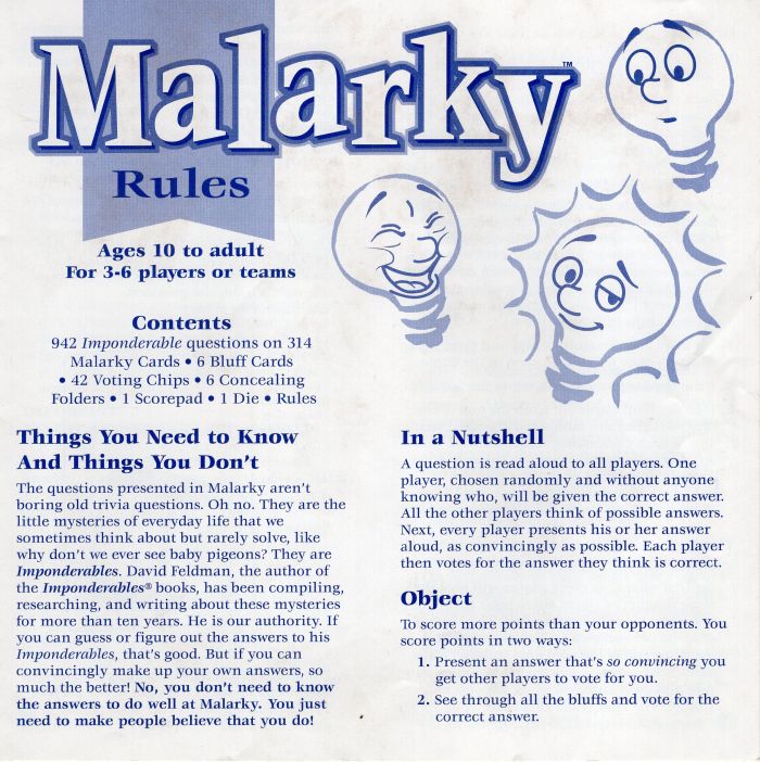 Malarky Rules Page 1