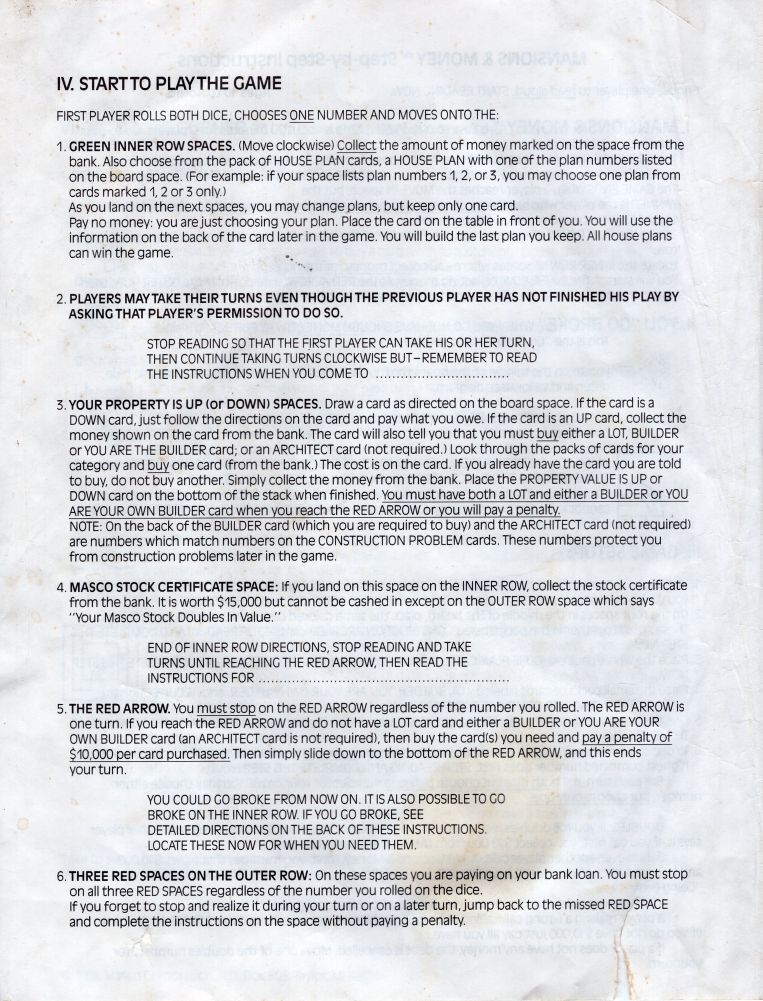 Mansions & Money Rules Page 2