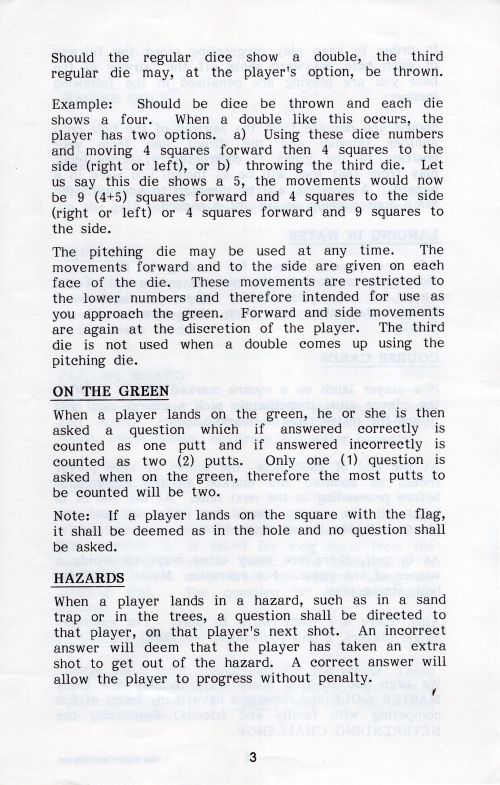 Master Golf™ Rules Page 3