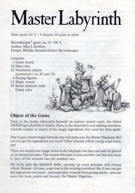 Master Labyrinth Rules Page 1