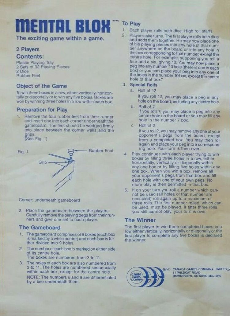 Mental Blox Rules Page 1