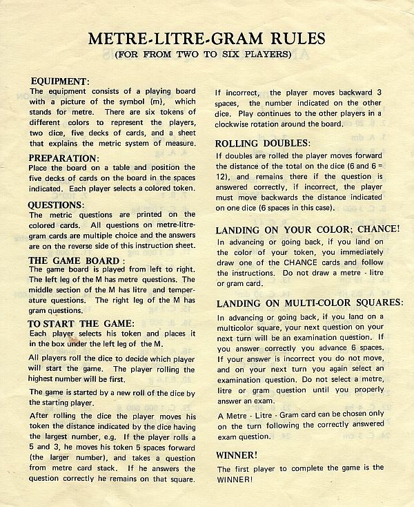 Metre-Litre-Gram Rules Page 1