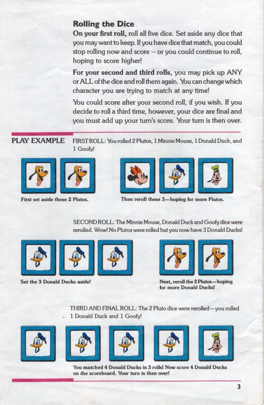 Mickey Mouse Yahtzee Rules Page 3
