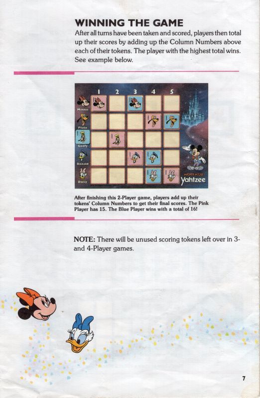 Mickey Mouse Yahtzee Rules Page 7