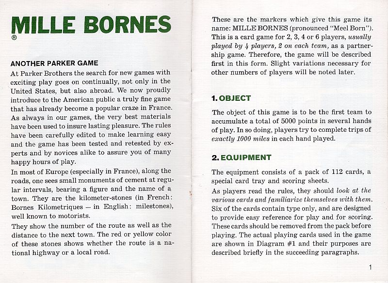Mille Bornes Rules Page 2