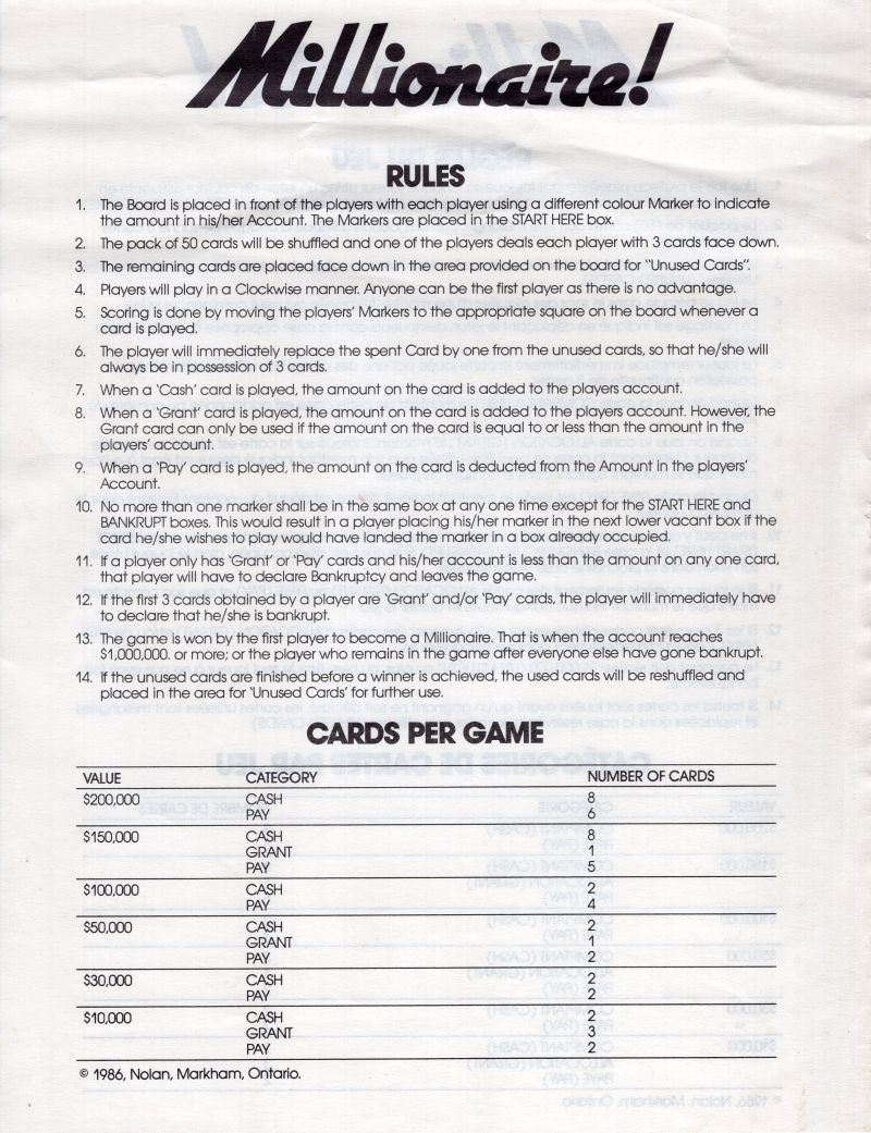 Millionaire Rules Page 1