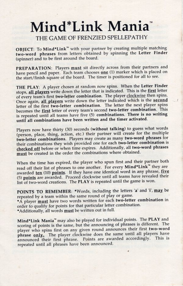Mind*Link Rules Page 4