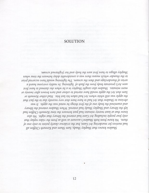 Mindtrap - Mystery Puzzle - Murder's In Fashion Rules Page 13