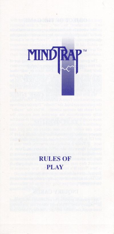 MindTrap Rules Page 1