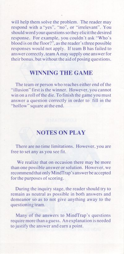 MindTrap Rules Page 3