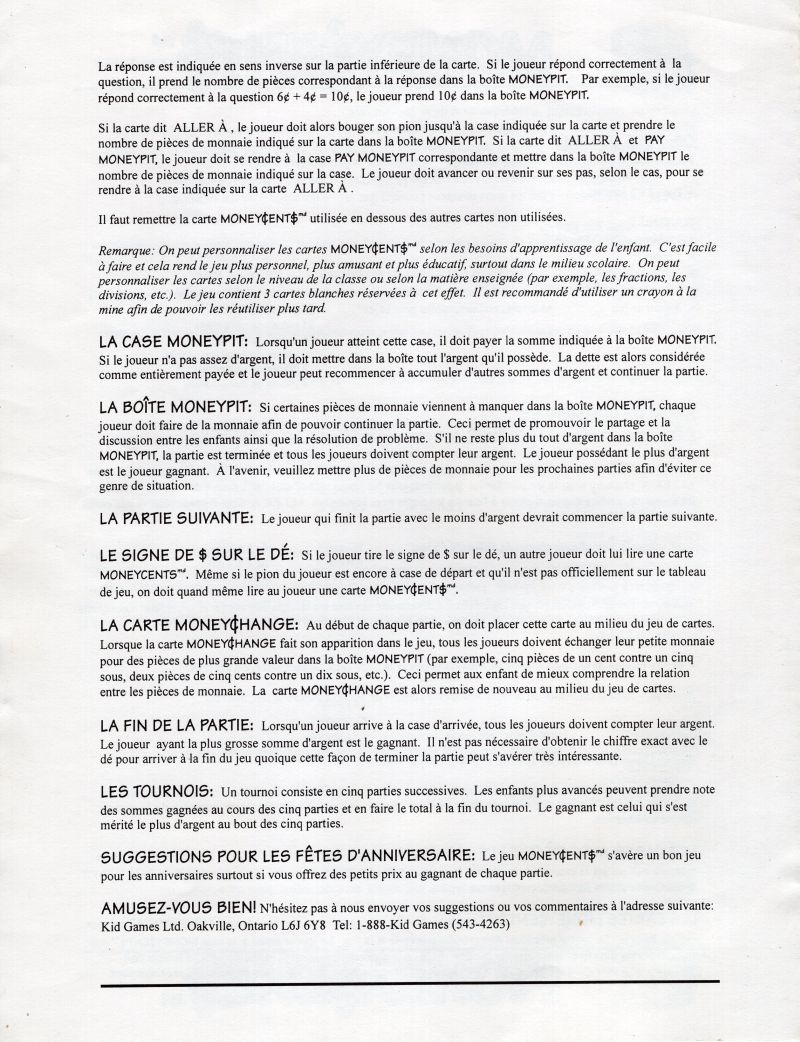 Money Cents Rules Page 2