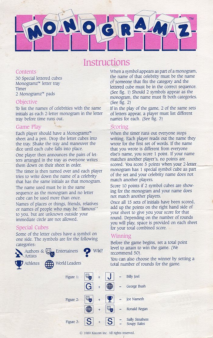 Monogramz Rules Page 1
