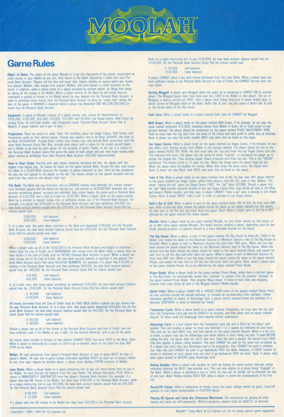 Moolah Rules Page 1