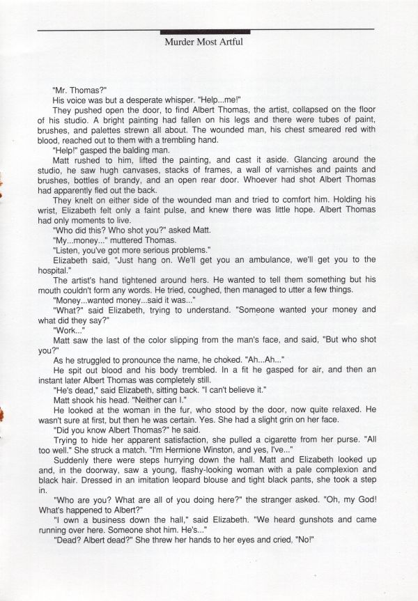 Murder Most Artful Rules Page 3