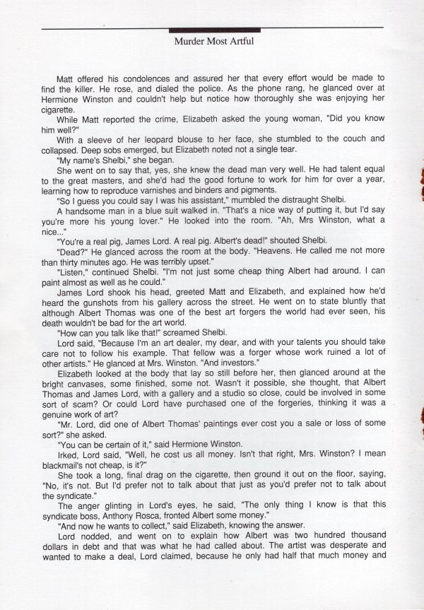 Murder Most Artful Rules Page 4