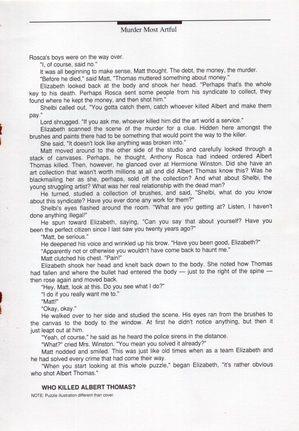 Murder Most Artful Rules Page 5