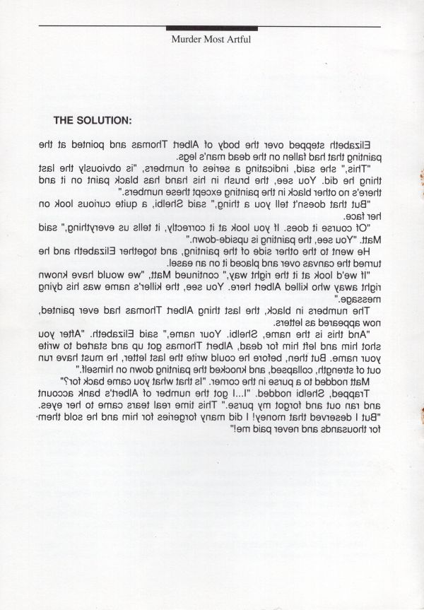Murder Most Artful Rules Page 6
