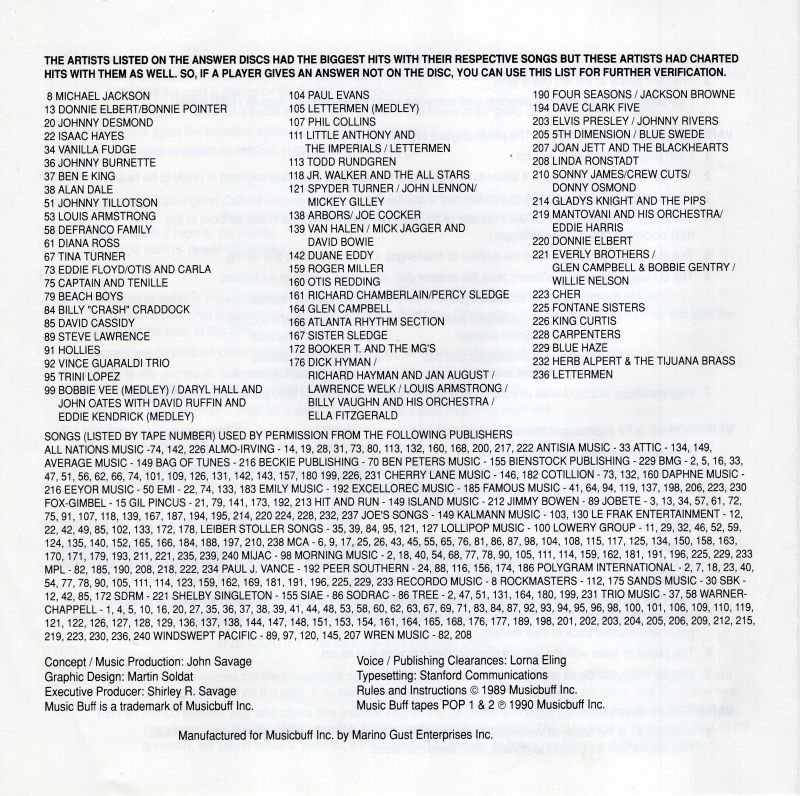 Music Buff Rules Page 4