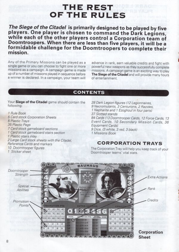 Mutant Chronicles - Siege of the Citadel Rules Page 8
