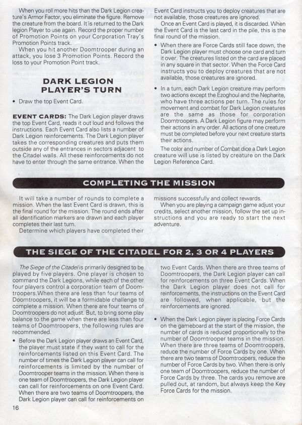 Mutant Chronicles - Siege of the Citadel Rules Page 16