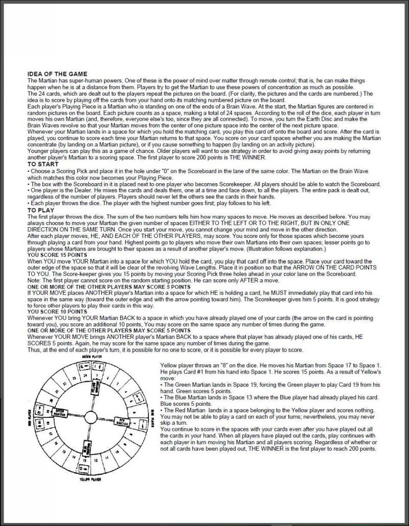 My Favorite Martian Rules Page 2