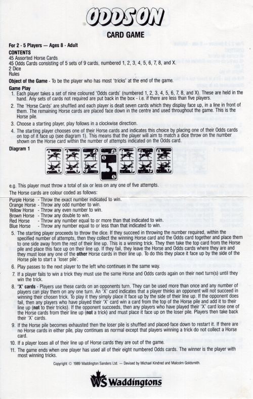 Odds On Rules Page 1