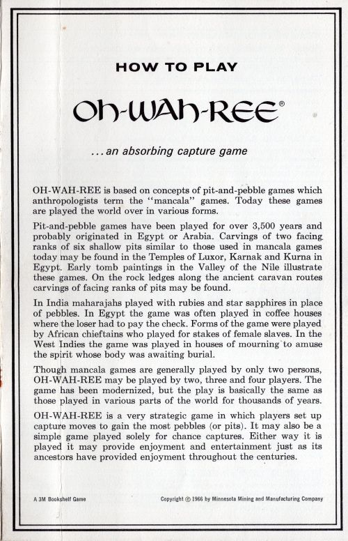 Oh Wah Ree Rules Page 1