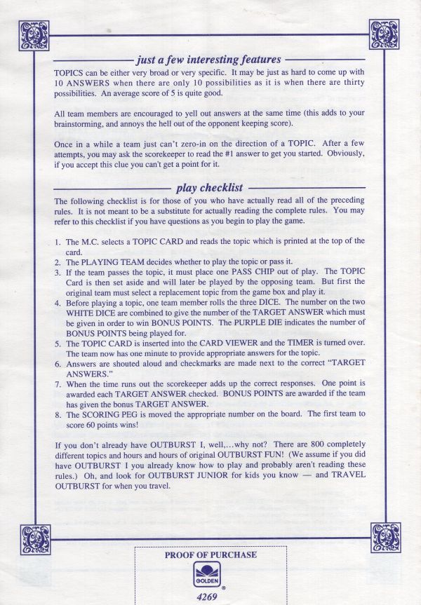 Outburst II Rules Page 4