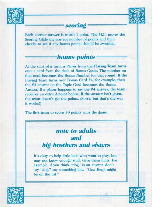 Outburst Jr. Rules Page 3