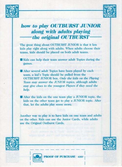 Outburst Jr. Rules Page 4