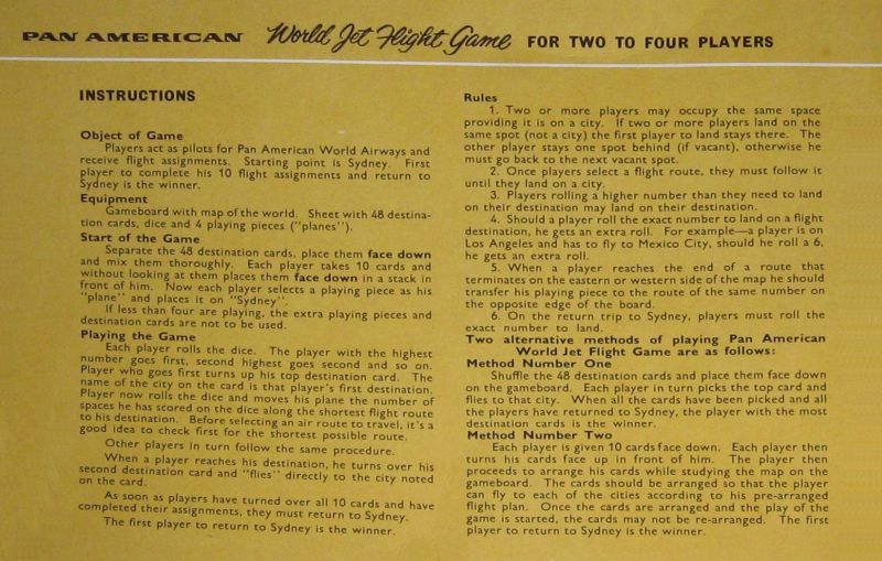 Pan American Rules Page 1